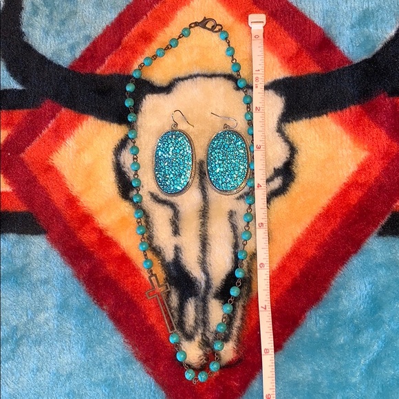 Turquoise Necklace & Earrings - Picture 2 of 5